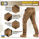 Тактичні штани M-Tac Aggressor Gen II Flex Size 28/30 Coyote Brown - зображення 5