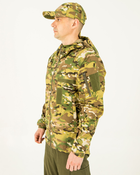 Куртка мультикам літня чоловіча камуфляжна з капюшоном, з липучками під шеврони 54 - зображення 4