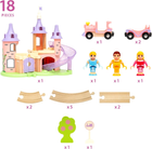 Ігровий набір Brio Disney Замок принцес з дерев'яною залізницею (7312350333121) - зображення 8