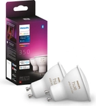 Лампа розумна Philips Hue GU10 5.7W 2000K-6500K RGB 2 шт. (8719514340084) - зображення 3
