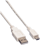 Kabel Value USB Type-A - mini-USB 1.8 m White (11.99.8718) - obraz 2