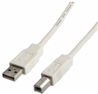 Кабель Value USB Type-A - USB Type-B 0.8 м Beige (7611990197705) - зображення 1