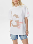 Koszulka damska bawełniana Guess V3GI03I3Z14-G011 XS Biała (7621701690340) - obraz 1