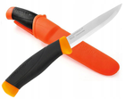 Туристический нож с чехлом Morakniv Companion (S) Hi-Vis Orange Нержавеющая сталь (11824) - изображение 2
