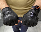 Перчатки тактичні Безпальцеві Yakeda, колір чорний, розмір XL - зображення 3