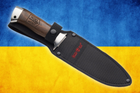 Нож Охотничий Тактический с Широким клинком и деревянной рукоятью ГЕРБ УКРАИНЫ 2432 UA - изображение 3