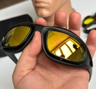 Тактические очки - маска Tactic защитные очки со сменными линзами с боксом Черный (Daisy C5) - изображение 5