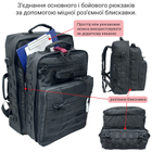 Рюкзак тактичний рятувальника сапера медика DERBY RBM-6 чорний - зображення 3