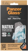 Szkło hartowane PanzerGlass Matrix Screen Protector with D3O do Apple iPhone 15 Plus Ultra-Wide Fit w. AlignerKit (5711724028199) - obraz 4