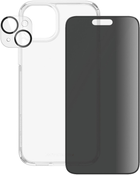 Набір PanzerGlass Privacy 3-in-1 Pack для Apple iPhone 15 Plus чохол + Захисне скло + Захисне скло для камери (B1174+P2811) - зображення 1