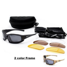 Многофункциональные защитные тактические очки 4 комплекта линз Daisy Х7 Черные - изображение 5
