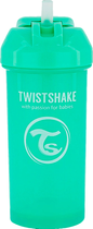Kubek niekapek Twistshake z silikonową słomką Zielony 360 ml (7350083125903) - obraz 1