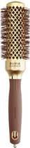 Okrągła szczotka Olivia Garden Expert Blowout Shine do modelowania i suszenia włosów Gold/Brown 35 mm (5414343020499) - obraz 1