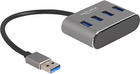 USB-хаб DeLOCK USB 3.0 Type-A 4-портовий Grey (4043619631902) - зображення 1