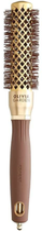 Okrągła szczotka Olivia Garden Expert Blowout Shine do modelowania i suszenia włosów Gold/Brown 25 mm (5414343020482) - obraz 1