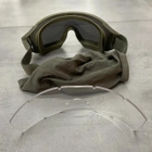 Баллистическая защитная маска Revision Desert Locust 2 линзы олива (243803) - изображение 3