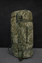 Сумка баул-рюкзак війсковий Оберіг 100л 80*40 см піксель мм14 - зображення 3