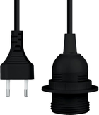 Przewód elektryczny z włącznikiem i oprawką E27 DPM 2 m czarny (DIC3120) - obraz 2