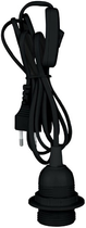 Przewód elektryczny z włącznikiem i oprawką E27 DPM 2 m czarny (DIC3120) - obraz 3