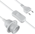 Електричний кабель з вимикачем і патроном E27 DPM 2 м білий (DIC3220) - зображення 1
