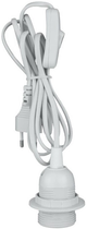 Електричний кабель з вимикачем і патроном E27 DPM 2 м білий (DIC3220) - зображення 2