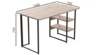 Комп'ютерний стіл Ferrum-decor Кевін 75x140x70 чорний ДСП Дуб Сан-Маріно 16мм