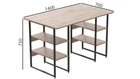 Компьютерный стол Ferrum-decor Карэн 75x140x70 черный ДСП Дуб Сан-Марино 32мм