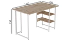 Комп'ютерний стіл Ferrum-decor Кевін 75x140x70 білий ДСП Дуб Сан-Маріно 16мм