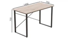 Компьютерный стол Ferrum-decor Дейв 75x140x70 черный ДСП Дуб Сан-Марино 16мм