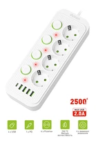Сетевой фильтр-удлинитель DYXON 4+4 USB-A + USB-C (PD) + 4 Power switch 2M White