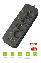 Сетевой фильтр-удлинитель DYXON 4+4 USB-A + USB-C (PD) + 4 Power switch 2M Black