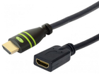 Кабель TECHly HDMI Ethernet M/F подовжувач 5 м Чорний (8051128106862) - зображення 1