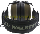 Активні тактичні навушники Walker's Razor Slim Patriot Series з патчами, Оливковий (GWP-RSEMPAT-ODG) - зображення 4