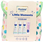 Zestaw Mustela Little Moments krem - balsam 50 ml + woda oczyszczająca 100 ml + żel do kąpieli 100 ml + mleczko do ciała hydra baby 100 ml + kosmetyczka polka dots (8436034154020) - obraz 1