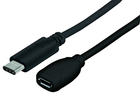 Kabel Manhattan USB 2.0 Micro-B(F) / Type-C(M) 0.15 m Czarny (766623353335) - obraz 1