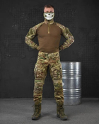 Тактический костюм с усиленными коленями весна/лето штаны+убакс M мультикам (85603) - изображение 1