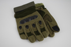 Тактичні рукавички з пальцями на штучному хутрі 9020_XL_Olive - зображення 3