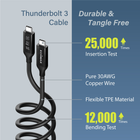 Кабель Edimax USB 4 Type-C Thunderbolt 3 2 м Чорний (IKUML2W1) - зображення 8