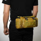 Сумка - подсумок поясная Tactical военная, сумка нагрудная с ремнем на плечо 5 LU-630 литров кордура KordMart (TL271195ws42295) - изображение 3