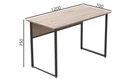 Комп'ютерний стіл Ferrum-decor Коді 75x120x70 чорний ДСП Дуб Сан-Маріно 32мм