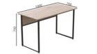 Комп'ютерний стіл Ferrum-decor Коді 75x100x70 чорний ДСП Дуб Сан-Марино 16мм