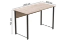 Комп'ютерний стіл Ferrum-decor Курт 75x140x60 чорний ДСП Дуб Сан-Маріно 16мм