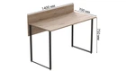 Компьютерный стол Ferrum-decor Скай 76x140x70 черный ДСП Дуб Сан-Марино 32мм