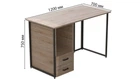 Компьютерный стол Ferrum-decor Отто 75x120x70 черный ДСП Дуб Сан-Марино 16мм