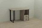 Комп'ютерний стіл Ferrum-decor Отто 76x120x60 чорний ДСП Дуб Сонома 32мм