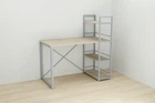 Письмовий стіл Ferrum-decor Серії Конект c етажеркою 75x120x60 сірий ДСП Дуб Сонома 16мм (XK00196)