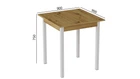 Стол кухонный Ferrum-decor Диего 75x90x90 Белый ДСП Дуб Артизан 16мм (DIE0027)
