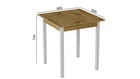 Стол кухонный Ferrum-decor Диего 75x80x80 Белый ДСП Дуб Артизан 16мм (DIE0041)