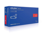 Рукавички нітрилові Mercator Medical Nitrylex Basic L Сині 100 шт (00-00000032) - изображение 1