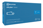 Рукавички нітрилові Mercator Medical Nitrylex Classic M Сині 100 шт (00-00000048) - изображение 1